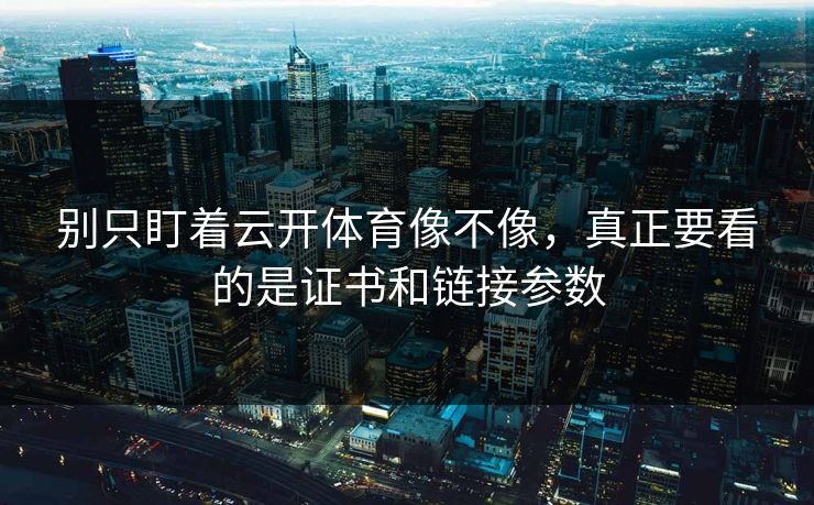 别只盯着云开体育像不像，真正要看的是证书和链接参数
