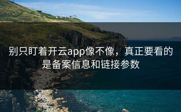 别只盯着开云app像不像,真正要看的是备案信息和链接参数 别只盯着开云app像不像,真正要看的是备案信息和链接参数
